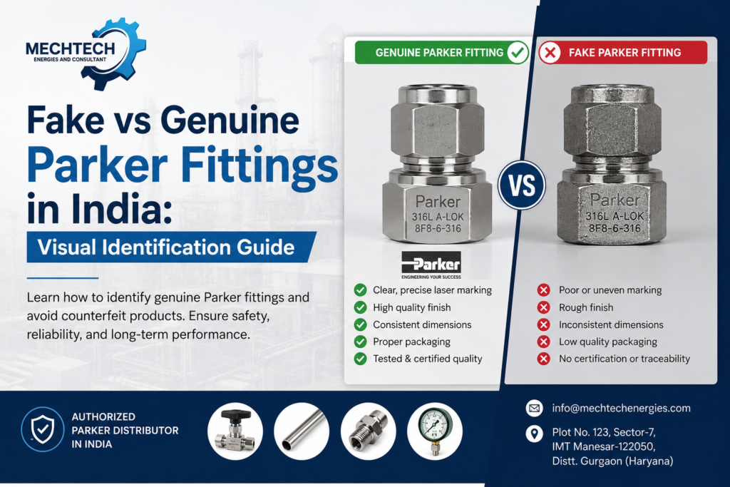 Fake vs Genuine Parker Fittings in India: Visual Identification Guide 1 Fake vs Genuine Parker Fittings in India: Visual Identification Guide